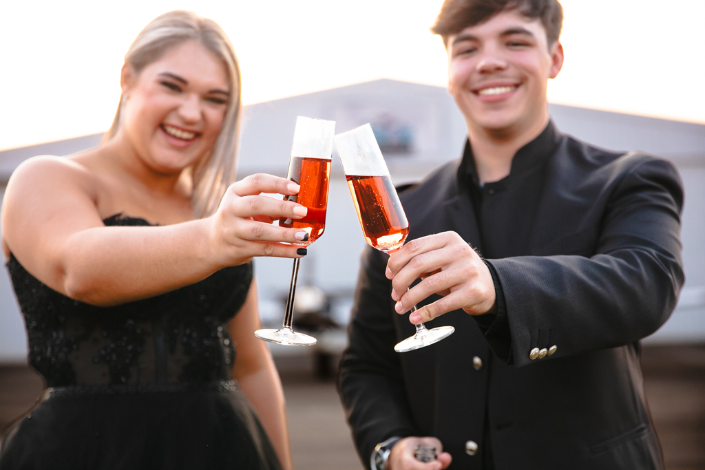 Nelspruit photographer TG Photography capturing matric dance friends at sunset